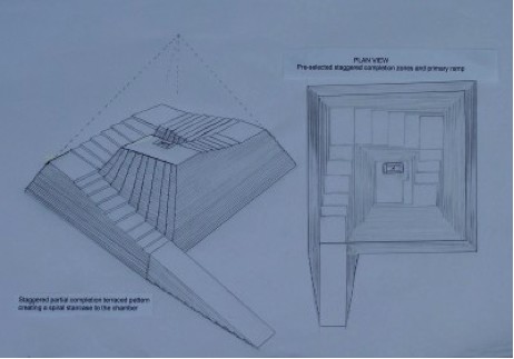 Creating a spiral staircase with partially completed courses